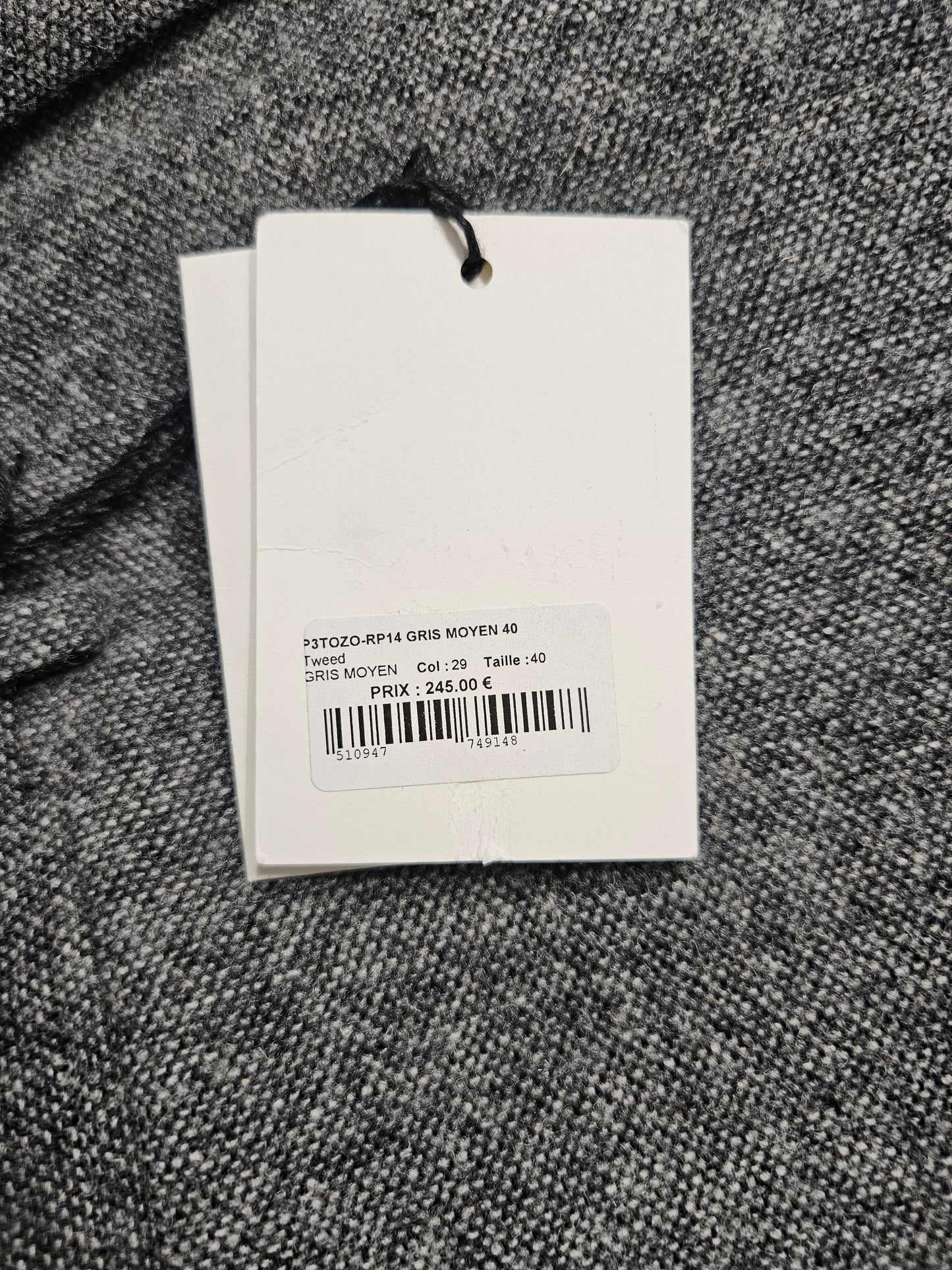 De Fursac Wool Tweed Trousers (38)