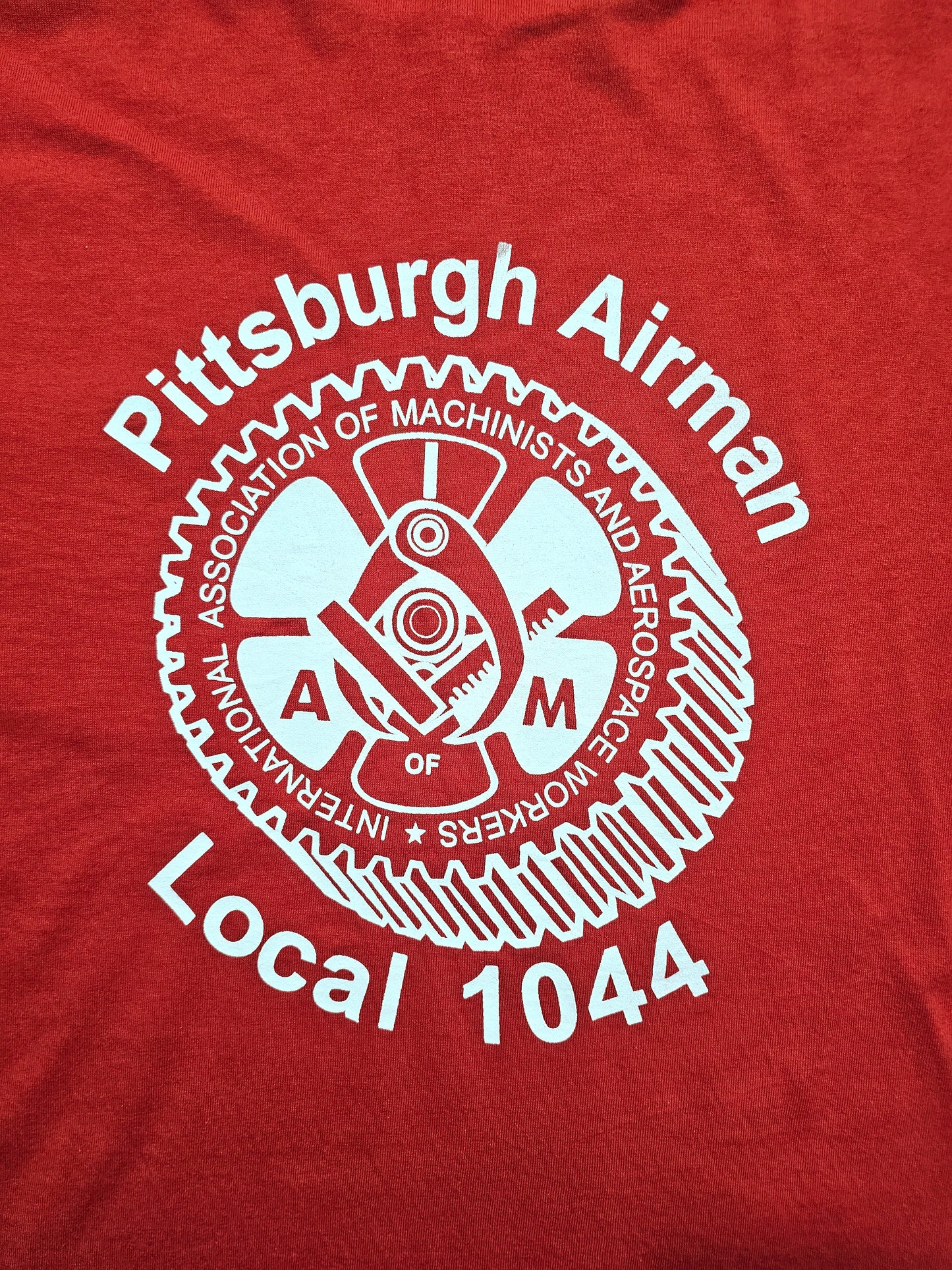 T-shirt vintage 90's IAM Pittsburgh Airman - Made in USA Single Stitch (XL)