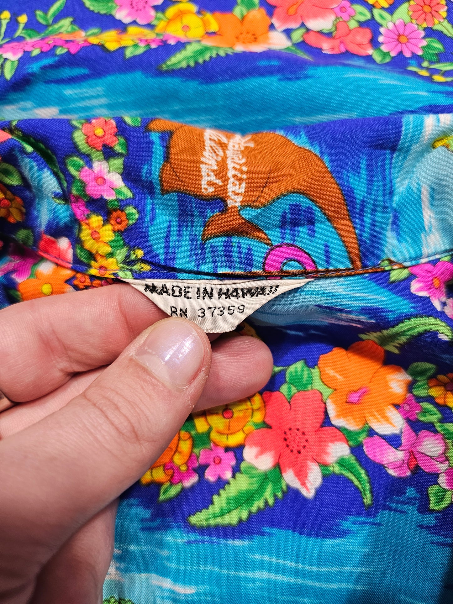 Hawaiian Shirt Vintage 70's - Made in USA Hawaii (L)