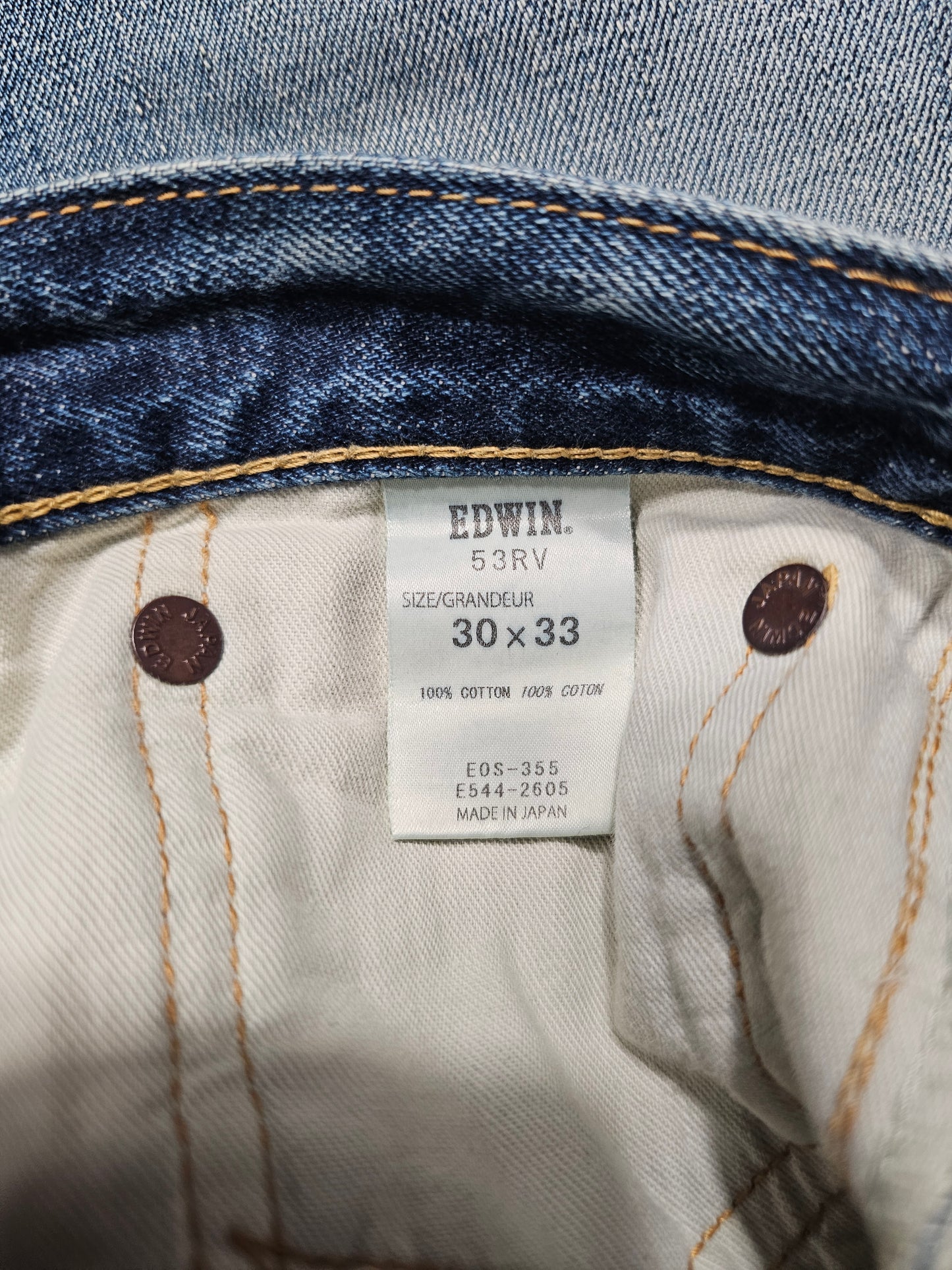 Jean Edwin 53RV - Made in Japan Selvedge (W30L33)