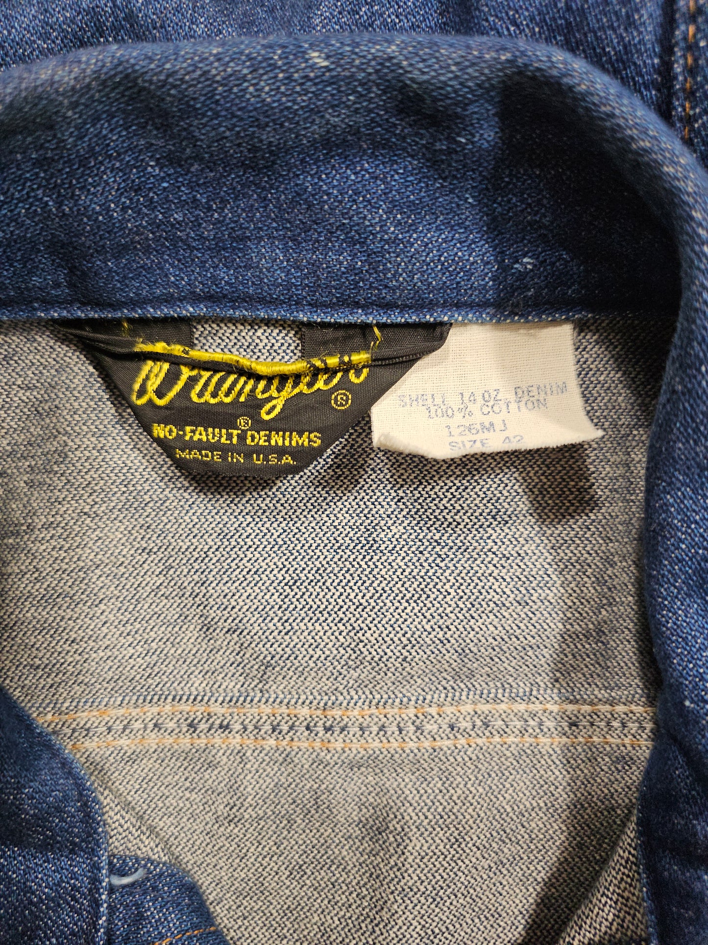 Vintage 80's Wrangler 126 MJ Sleeveless Cut-Off Denim Jacket - Made in USA (L)
