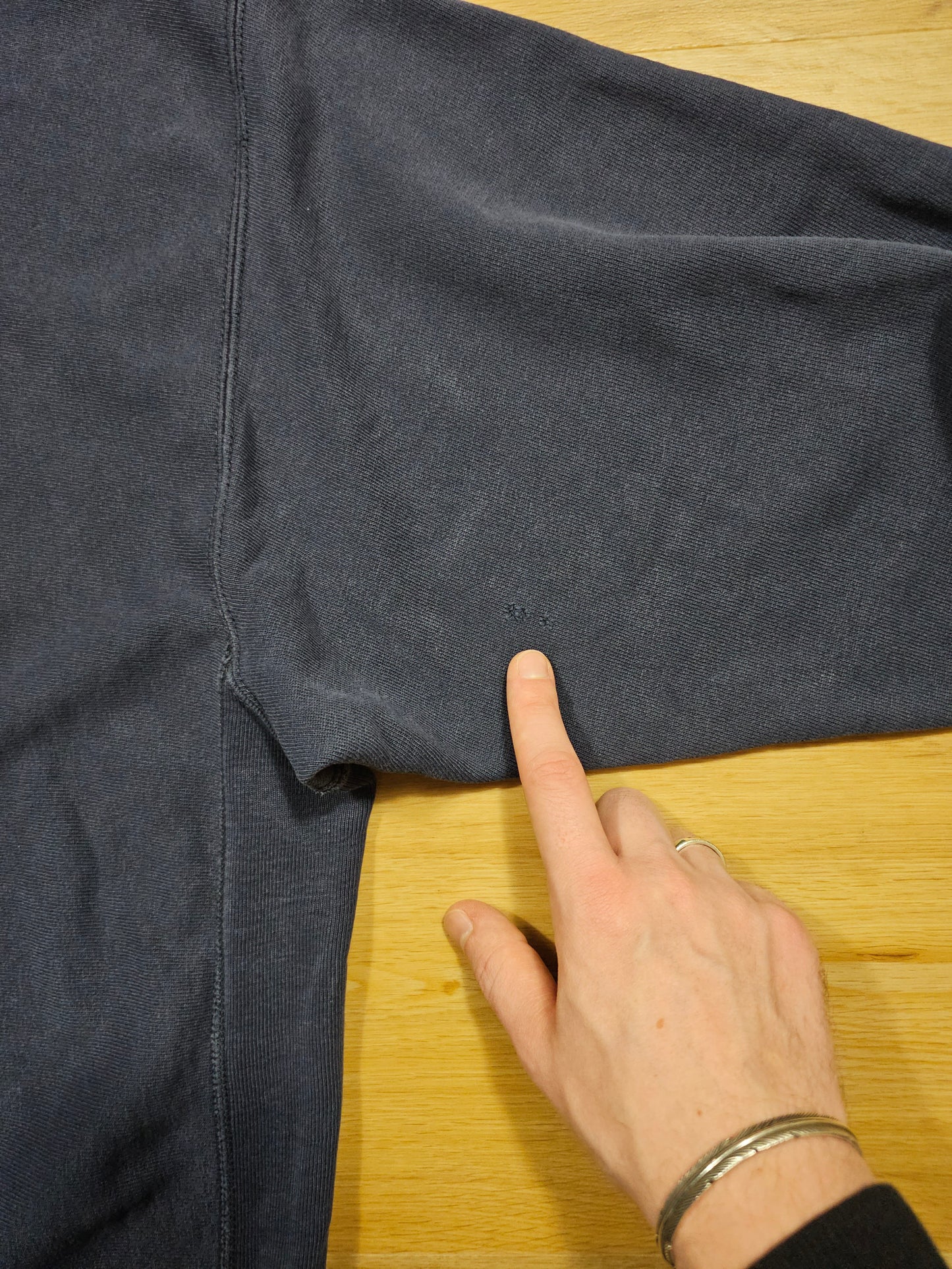 Vintage 80s Champion Reverse Weave Distressed Sweatshirt - Made in USA (L)