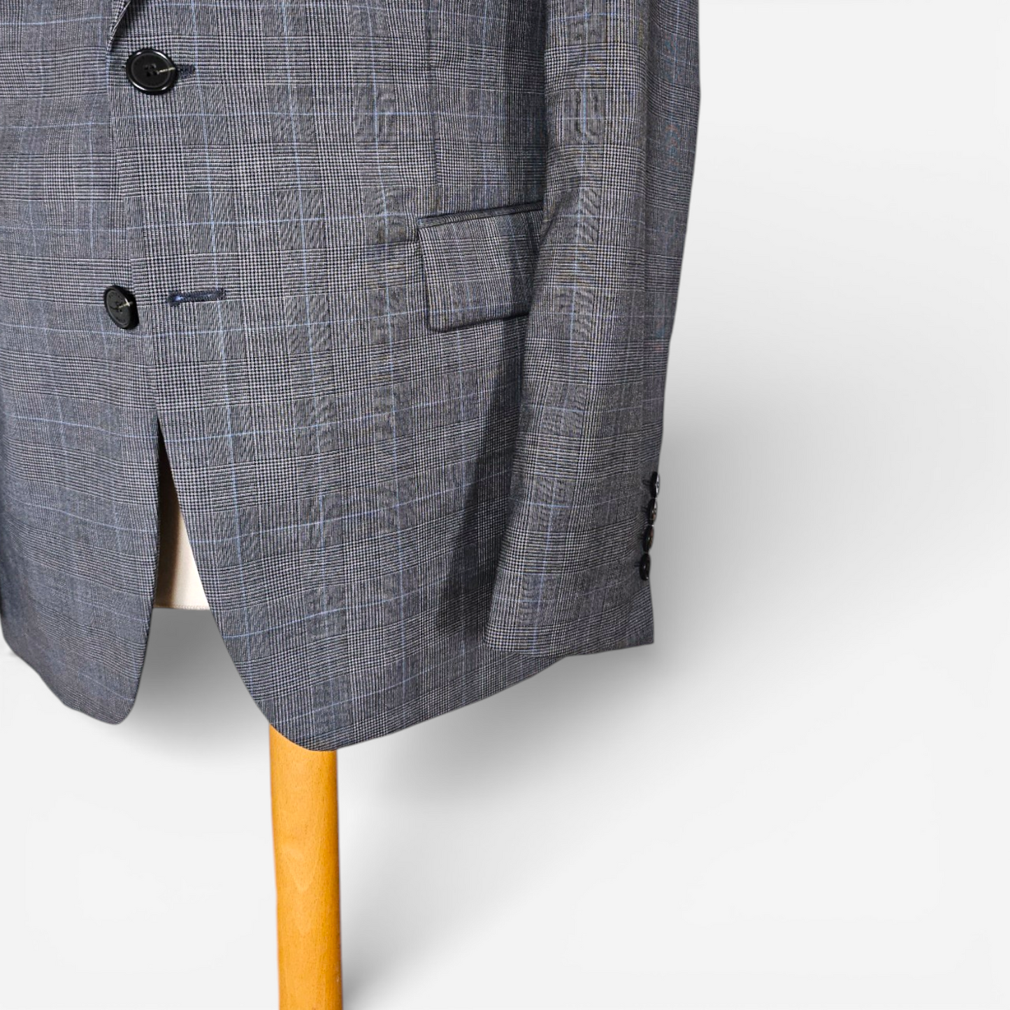 Veste Blazer Fursac Laine Prince-de-Galles Gris (48)