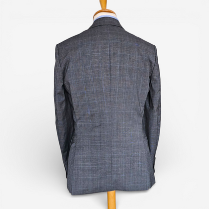 Veste Blazer Fursac Laine Prince-de-Galles Gris (48)