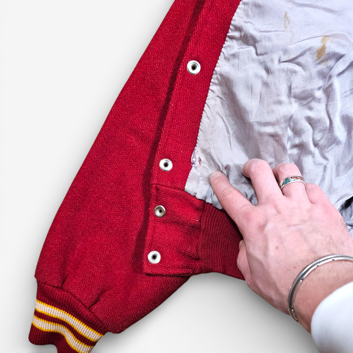 Vintage 80's Varsity Jacket Rogers High School - Made in USA (XS)