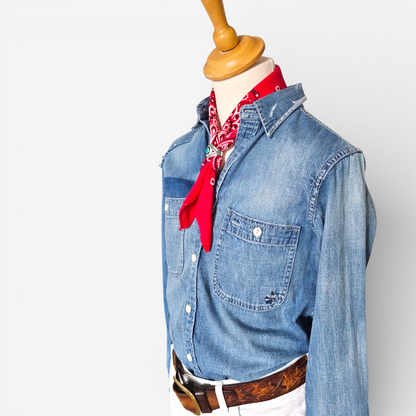 Chemise Polo Ralph Lauren Denim Distressed (S)