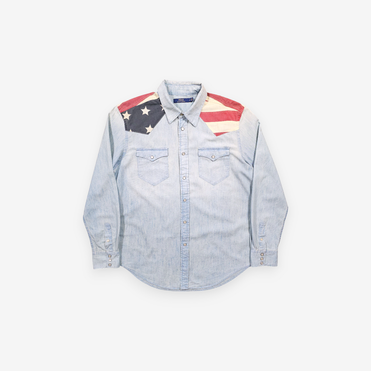 Chemise Western Polo Ralph Lauren Denim US Flag (L)