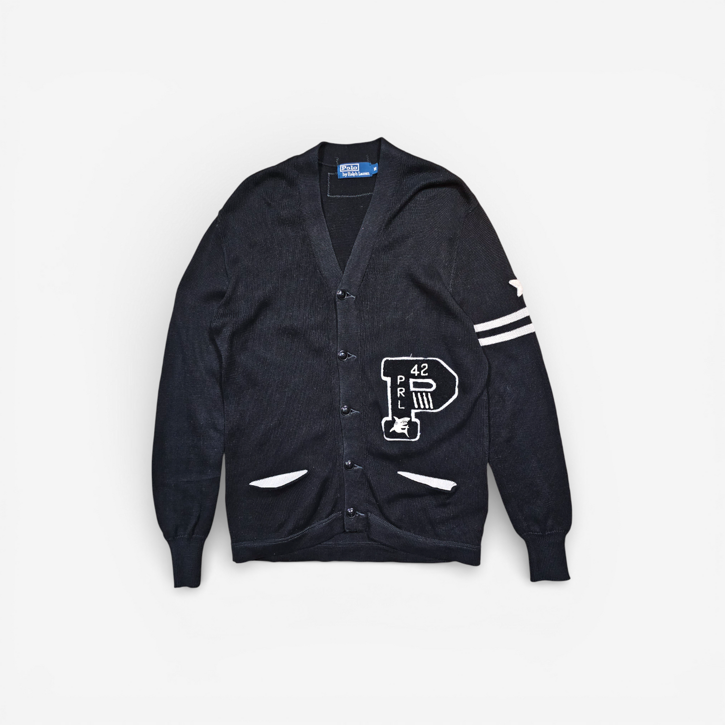 Polo Ralph Lauren Cotton Letterman Varsity Cardigan