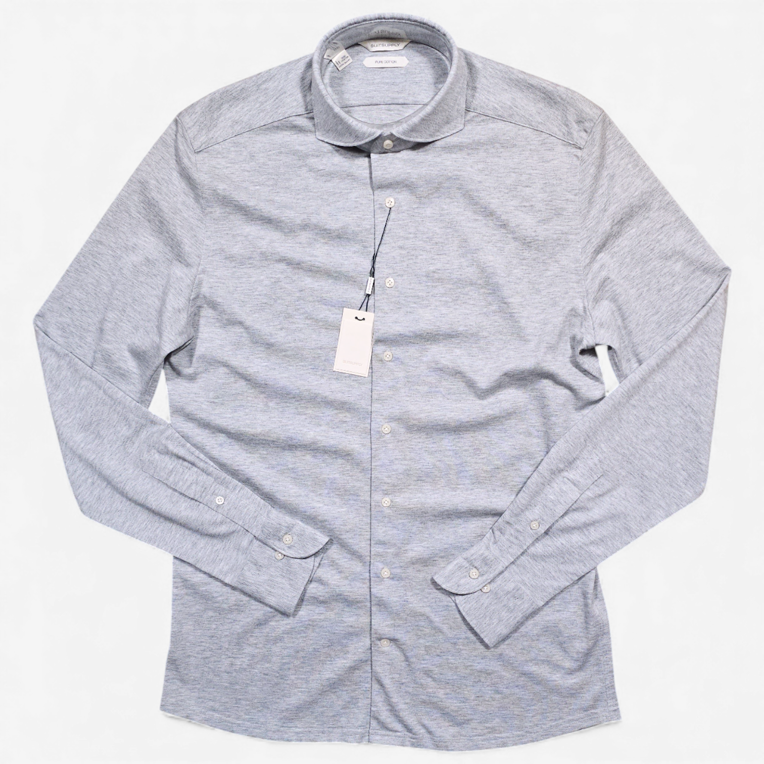 Chemise Suitsupply Knitted Grise