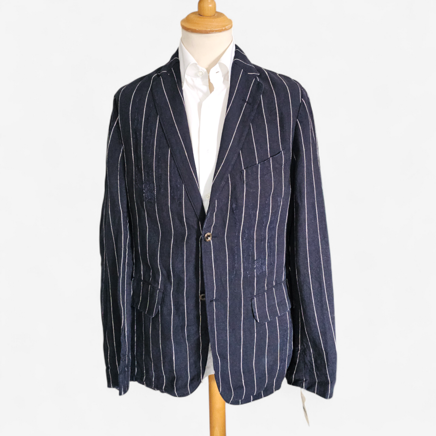 Blazer Ralph Lauren vintage lin rayé distressed Made in Italy taille 40