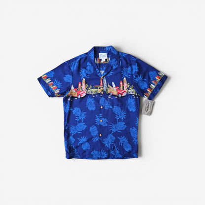 Hawaiian Rayon Shirt Vintage Diamond Head Sportswear - Made in USA