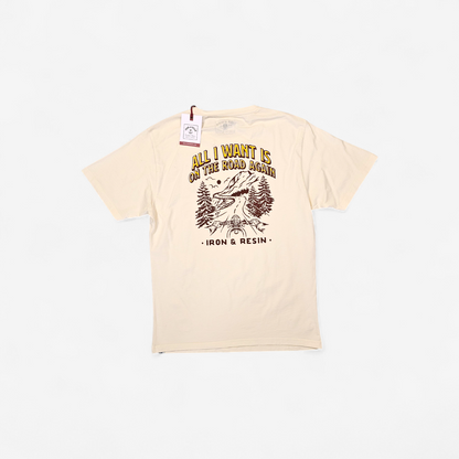 T-shirt Iron & Resin All I Want Is On The Road Again Made in USA L

