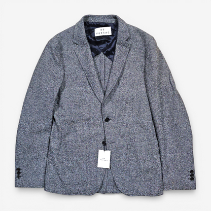 Blazer De Fursac Coton Laine Texturé Gris