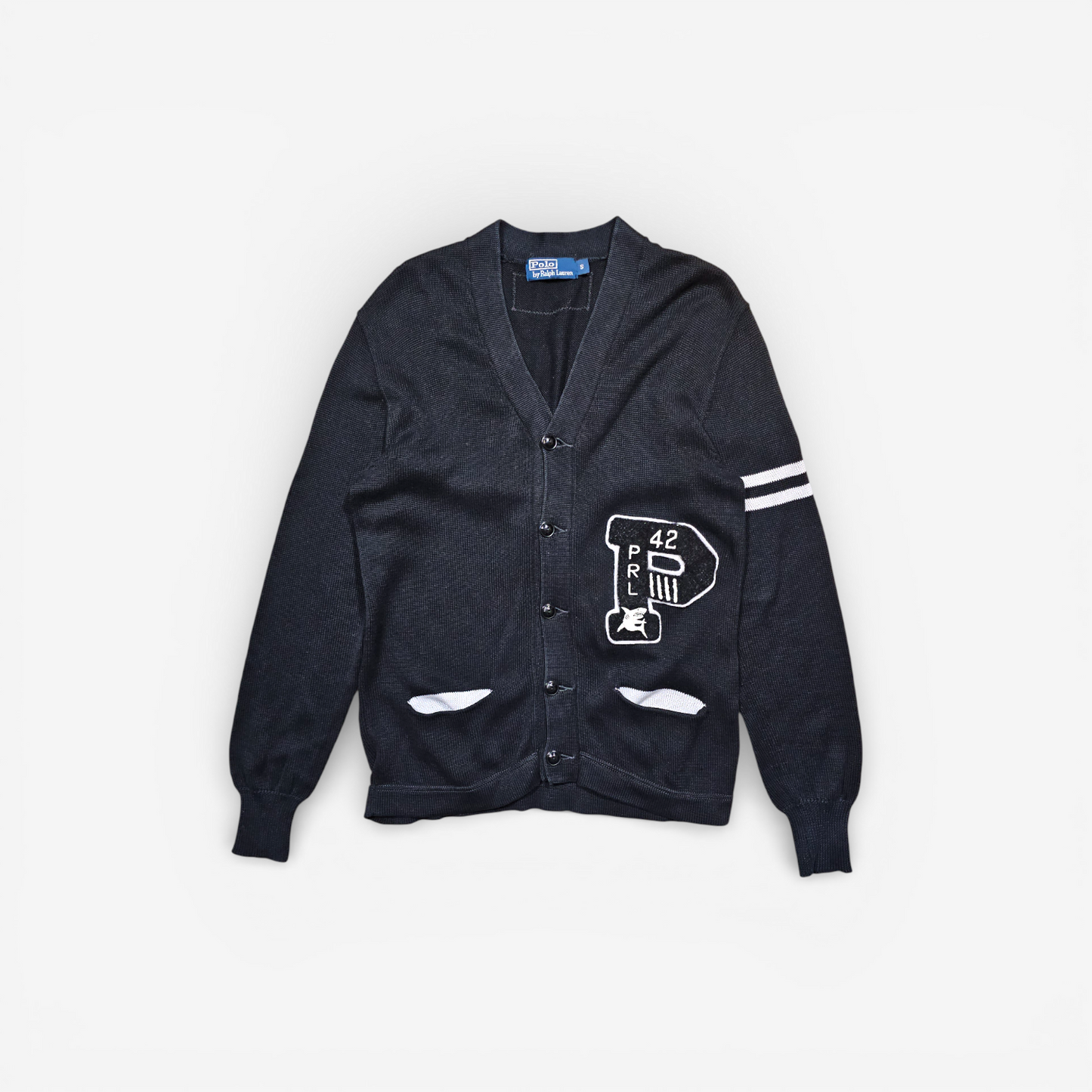 Polo Ralph Lauren Cotton Letterman Varsity Cardigan