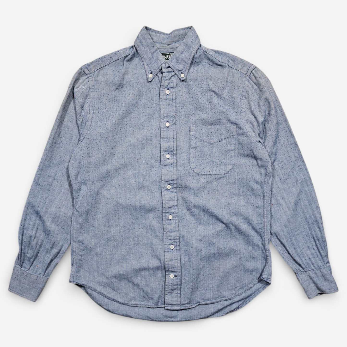 Chemise Gitman Bros Flanelle Herringbone - Made in USA (M)