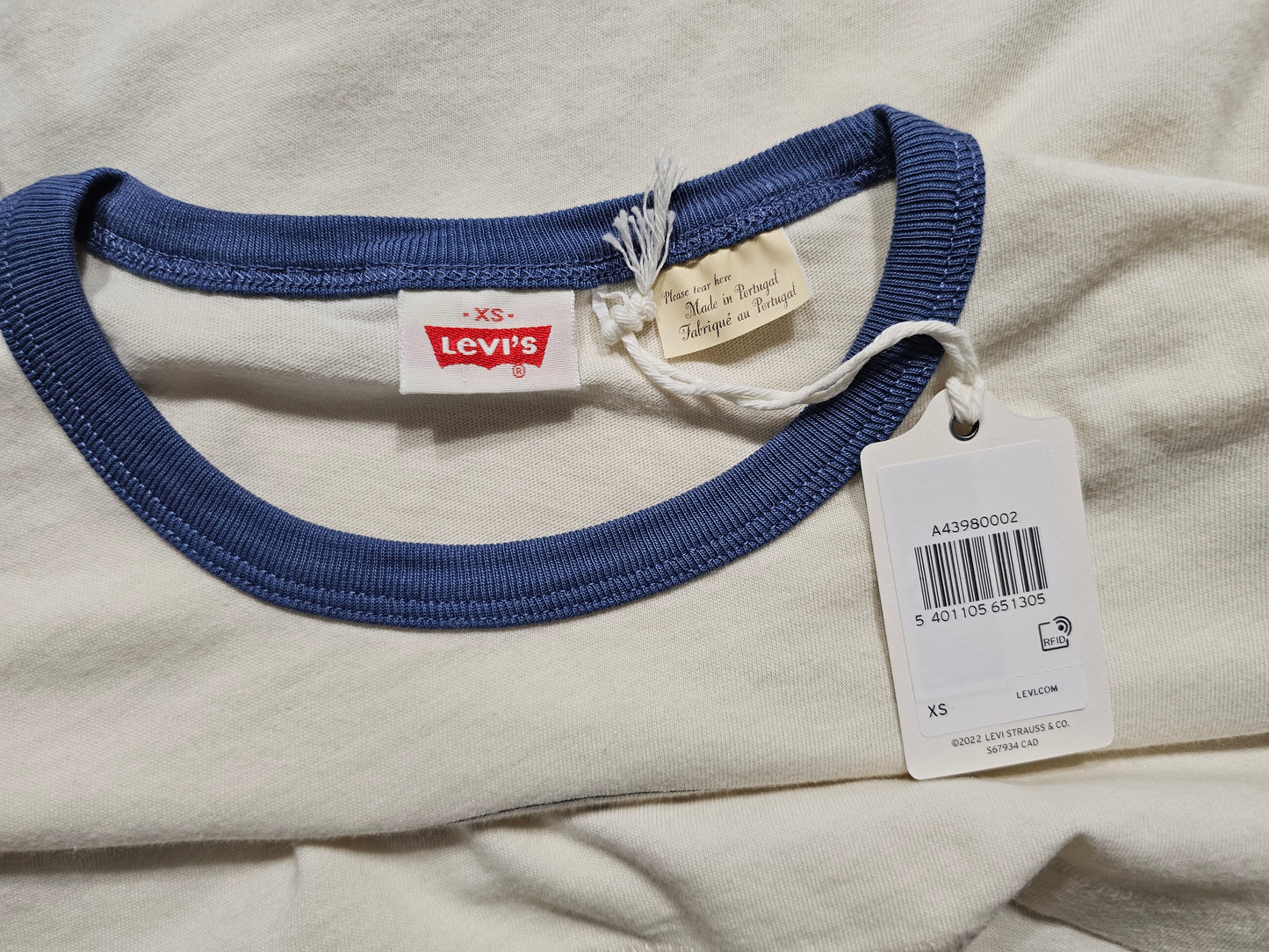 T-shirt LVC Levi's Vintage Clothing Tee Ringer 1970 (XS)