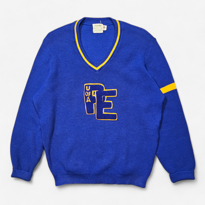 Vintage 60s 70s Letterman Sweater - Made in USA