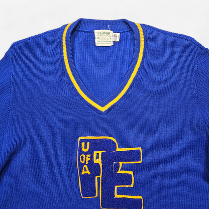 Vintage 60s 70s Letterman Sweater - Made in USA (XL)