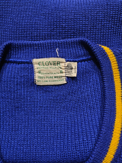 Vintage 60s 70s Letterman Sweater - Made in USA (XL)