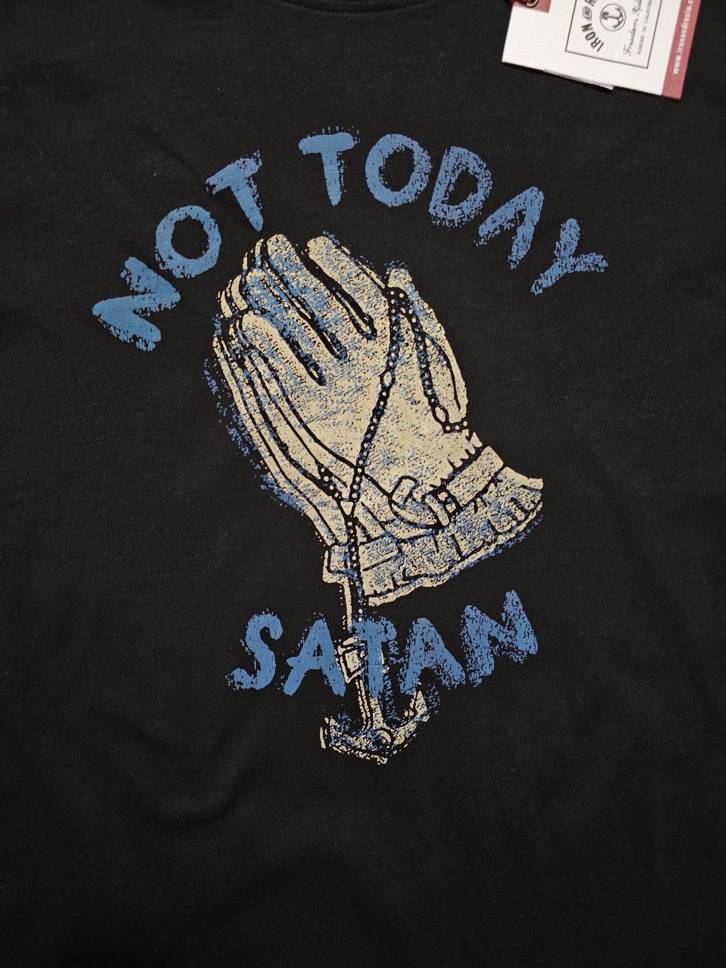 T-shirt Iron & Resin "Not Today Satan" (L)