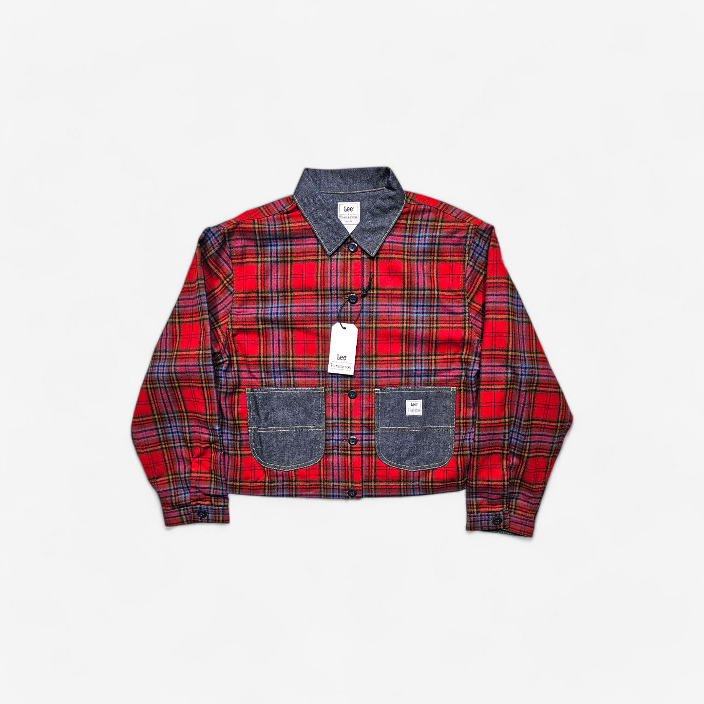 Lee x Pendleton Plaid Cropped Chore Shirt