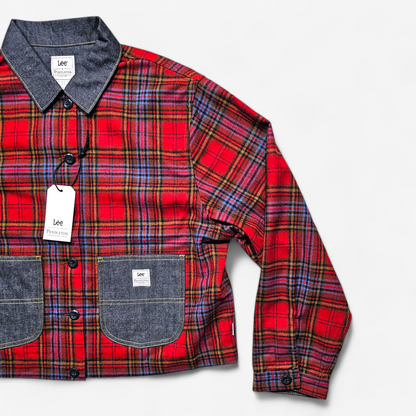 Lee x Pendleton Plaid Cropped Chore Shirt (XL)