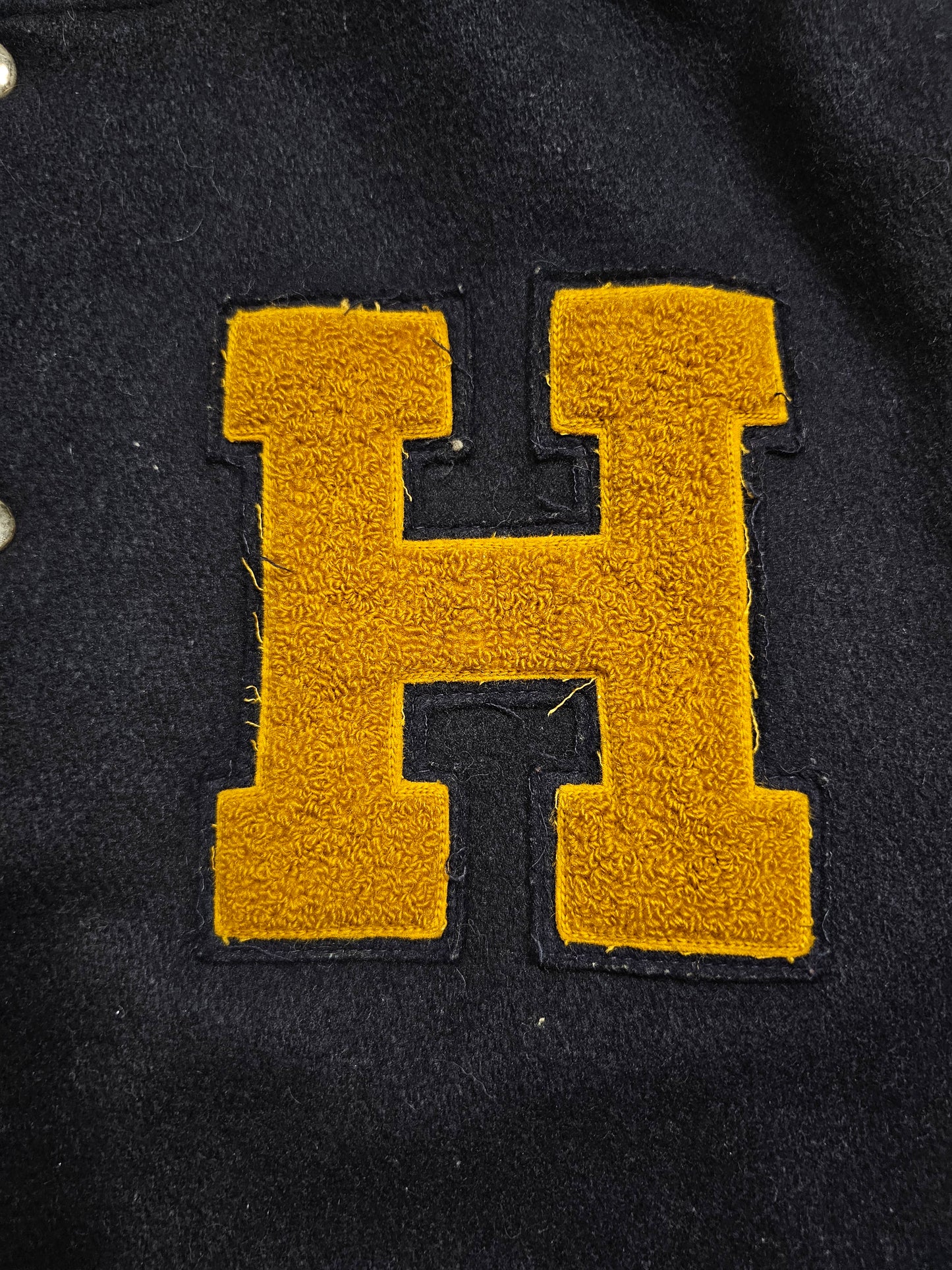 Vintage 80's Reversible Varsity Jacket Hermantown Hockey - Made in USA (M)
