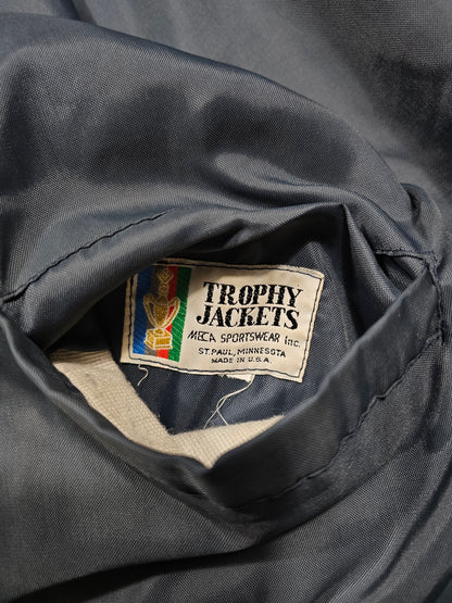Vintage 80's Reversible Varsity Jacket Hermantown Hockey - Made in USA (M)