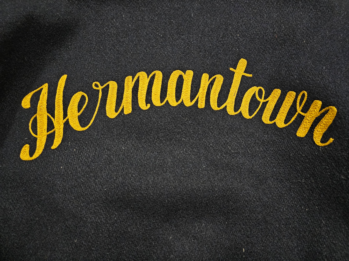 Vintage 80's Reversible Varsity Jacket Hermantown Hockey - Made in USA (M)