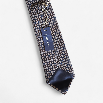 Grey Suitsupply Medallion Wool Tie Made in Italy