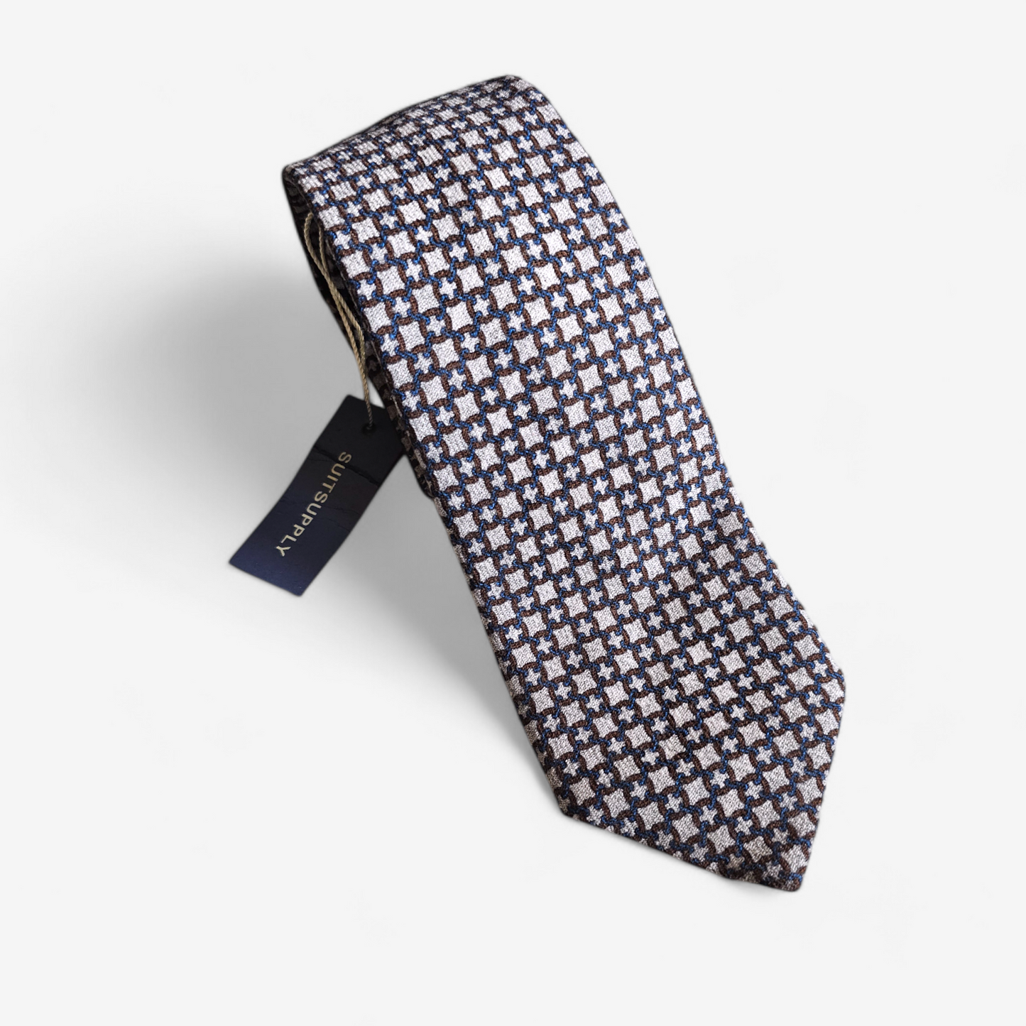 Grey Suitsupply Medallion Wool Tie Made in Italy