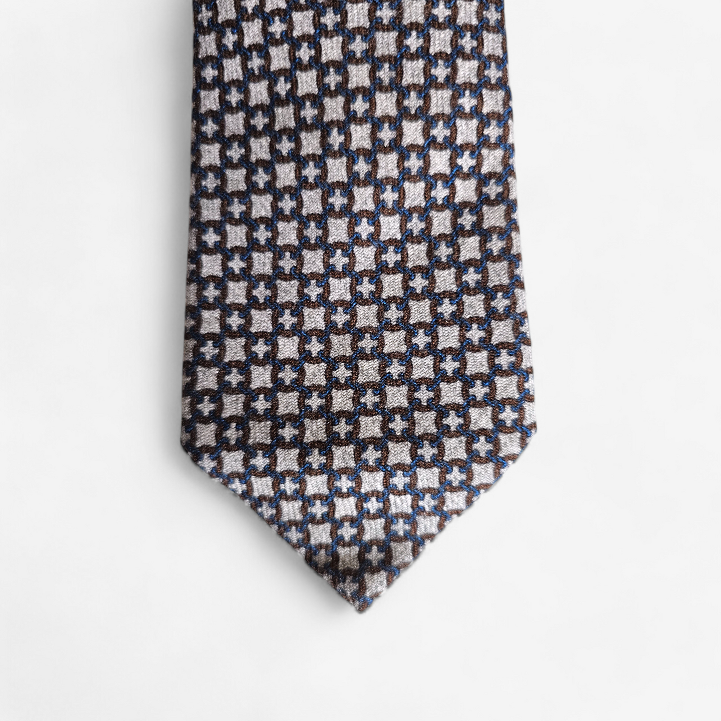 Grey Suitsupply Medallion Wool Tie Made in Italy