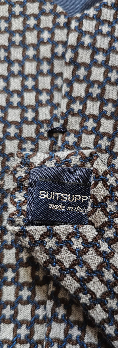 Grey Suitsupply Medallion Wool Tie Made in Italy