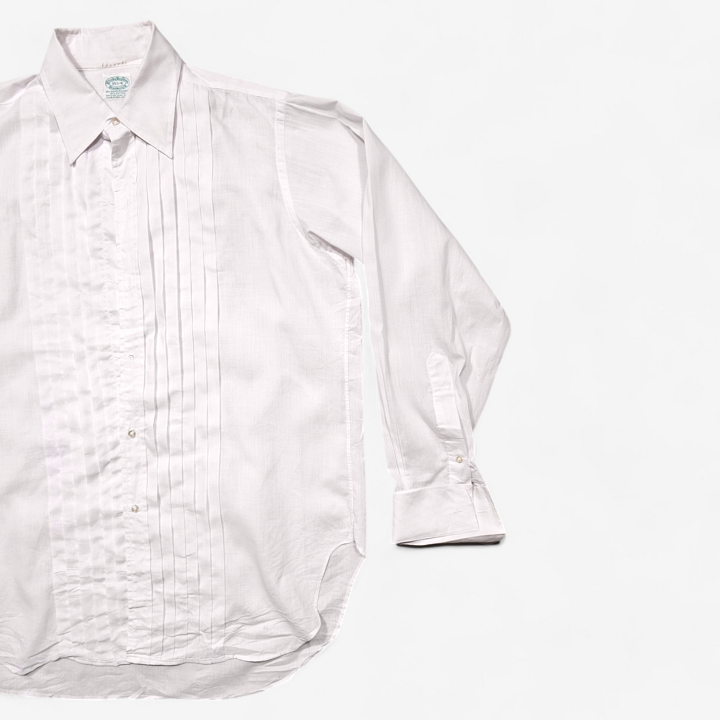 Chemise Tuxedo Vintage 70's Brooks Brothers Makers - Made in USA (15.5 - 34)