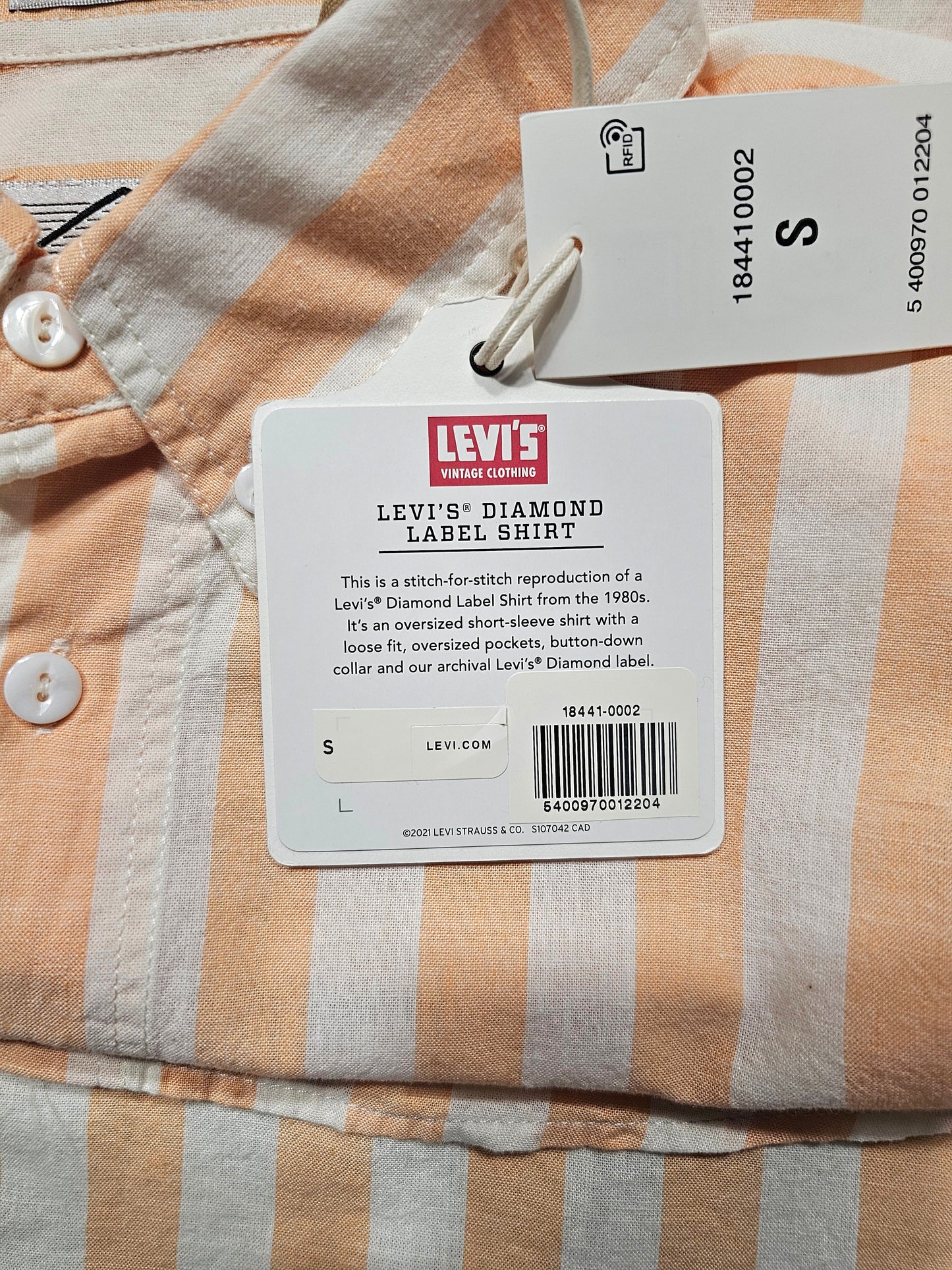 Chemise LVC Levi's Vintage Clothing 1980s Diamond Shirt (S)