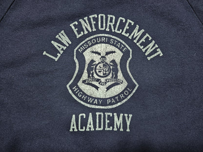 Crewneck Raglan Vintage 90's Police Law Enforcement - Made in USA (M)