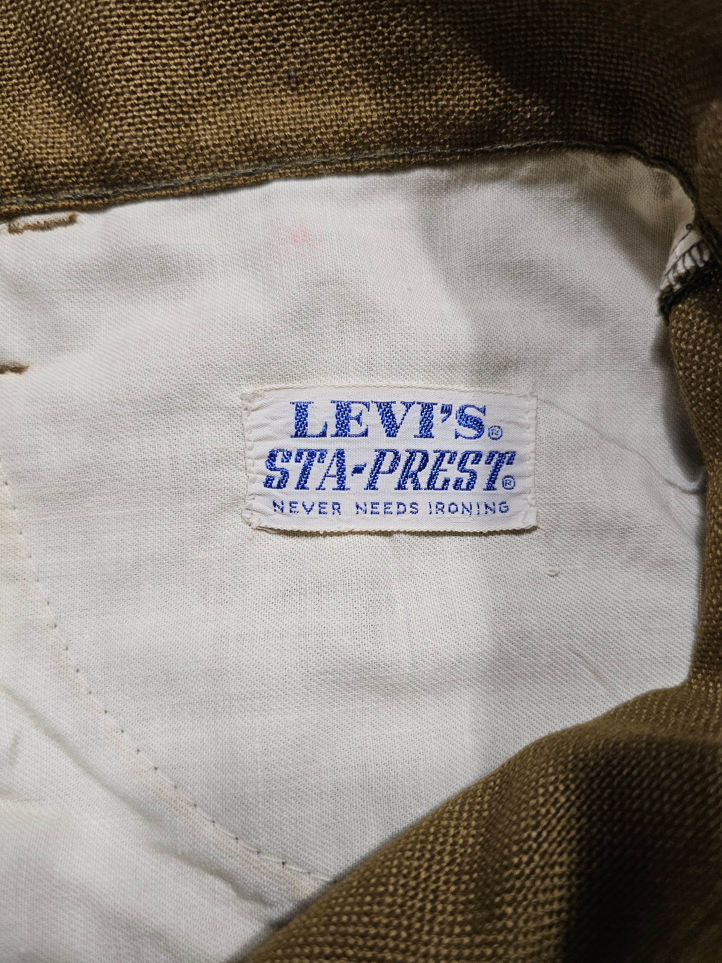 Vintage Levi's Sta-Prest Flare Pants Big E 1960's / 1970's (W26L30)