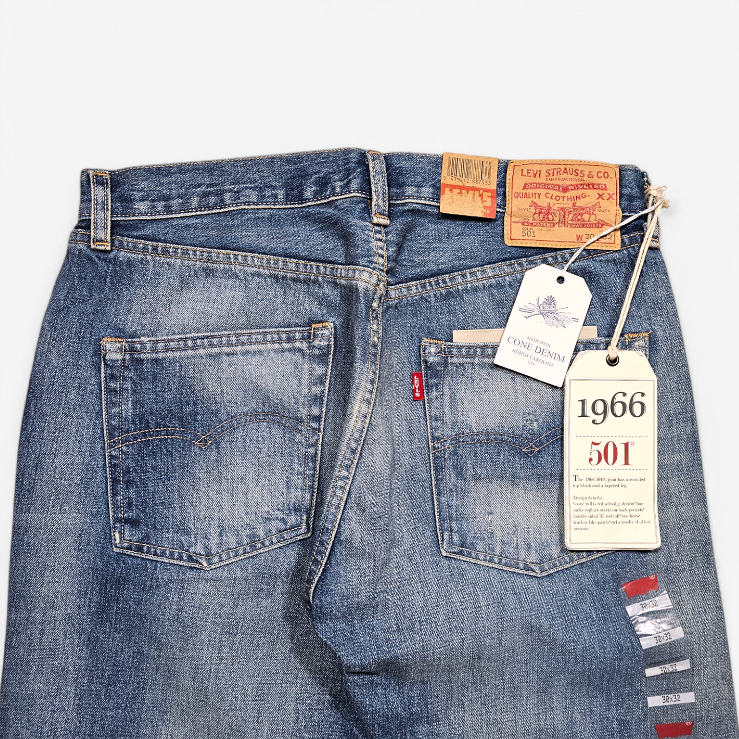 Jean LVC Levi's Vintage Clothing 501 XX 1966 - Big E Selvedge (W30L32)