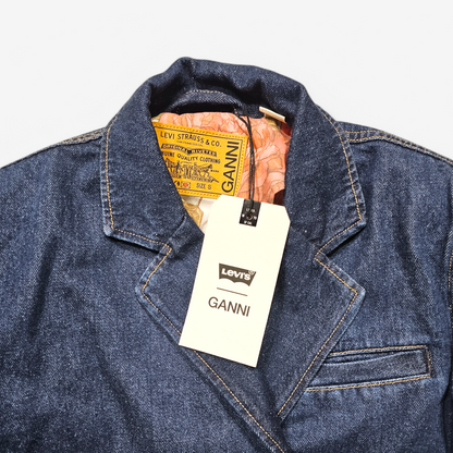 Levi's x Ganni Double-Breasted Denim Blazer (S)