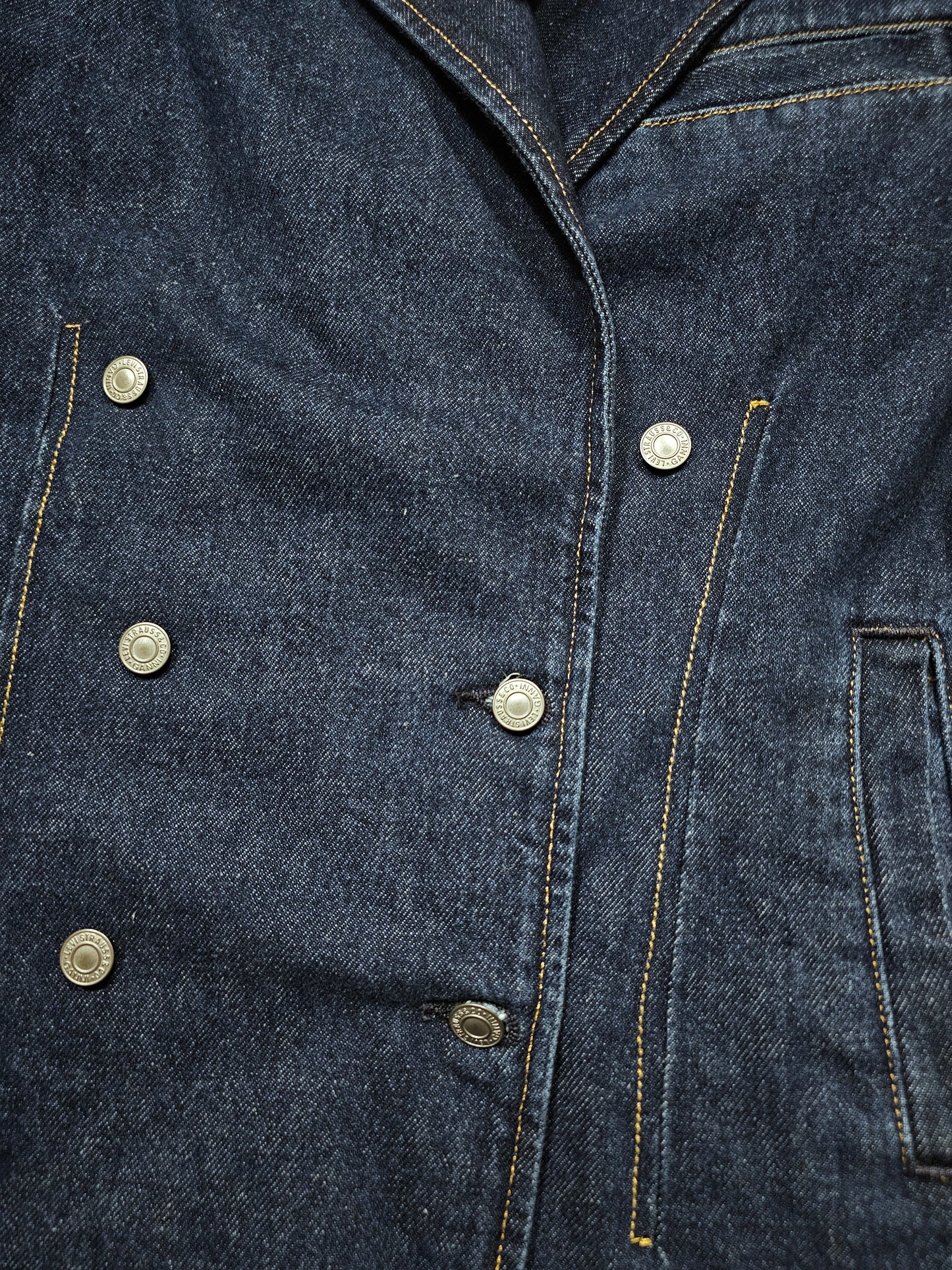 Levi's x Ganni Double-Breasted Denim Blazer (S)