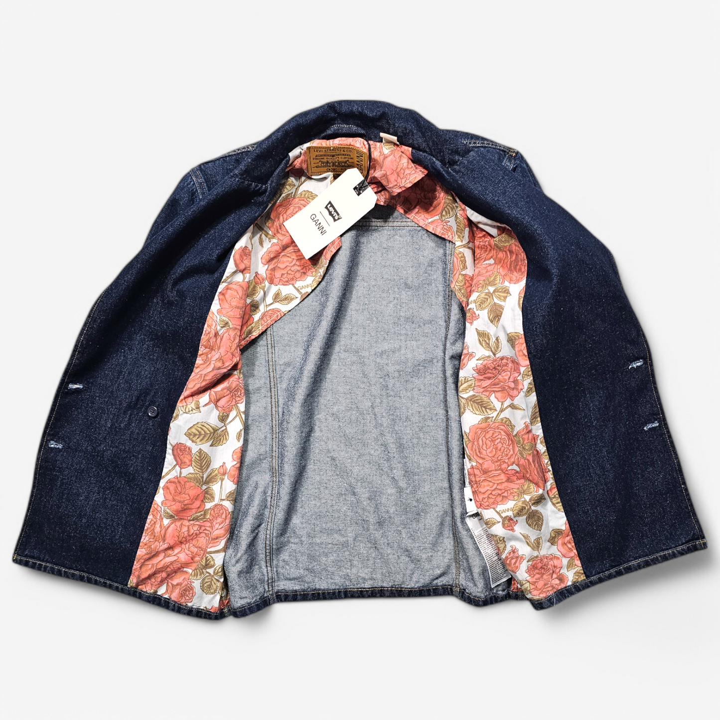 Levi's x Ganni Double-Breasted Denim Blazer (S)
