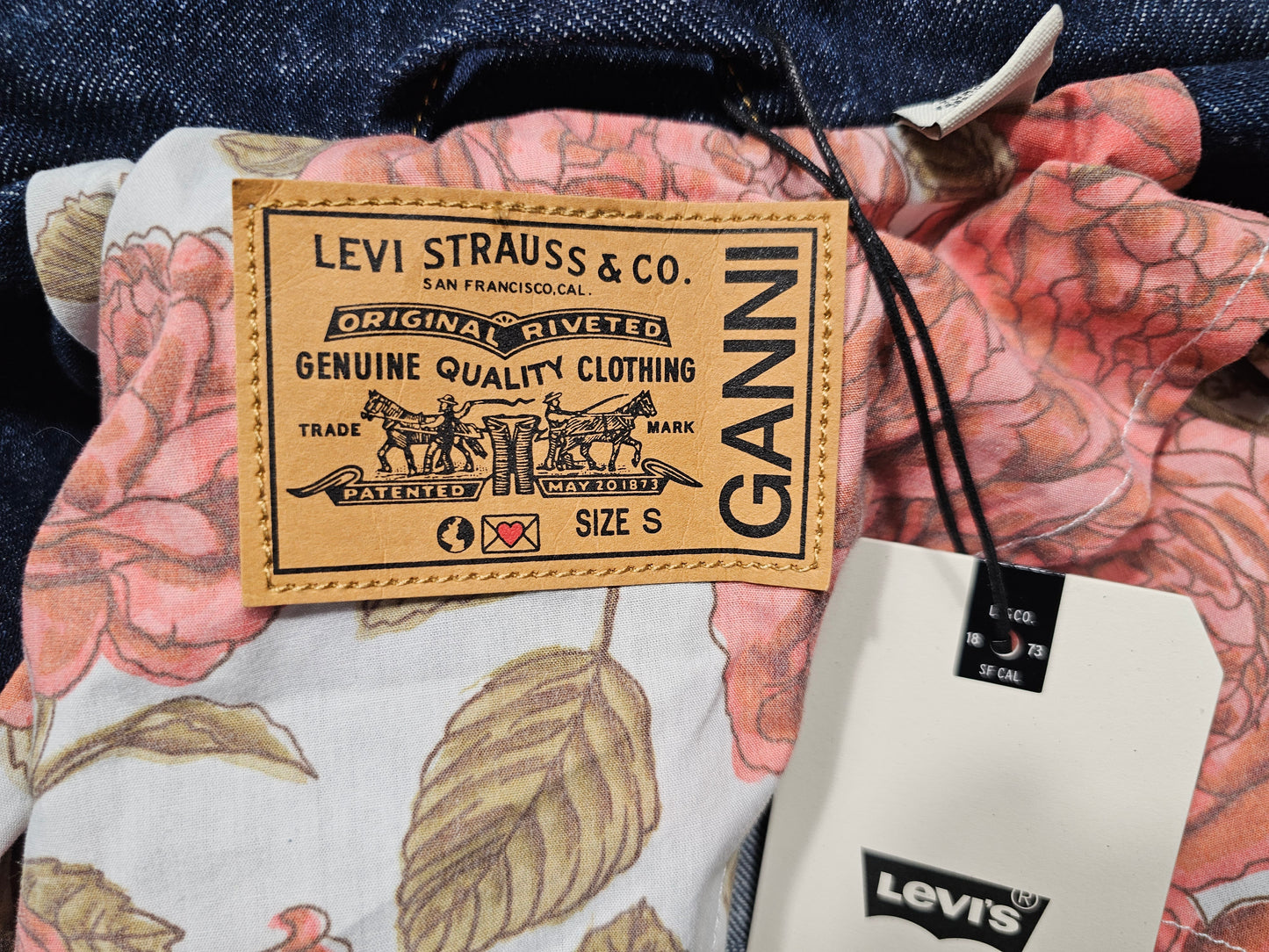 Levi's x Ganni Double-Breasted Denim Blazer (S)