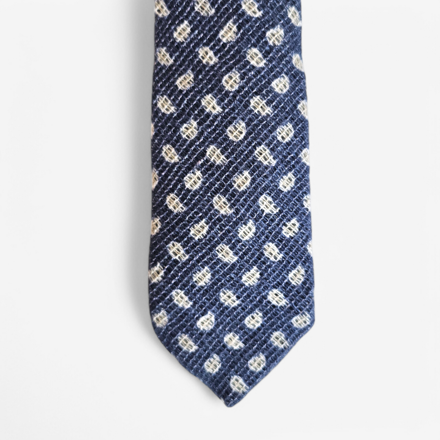 Cravate Suitsupply Bleue Laine / Lin / Cachemire