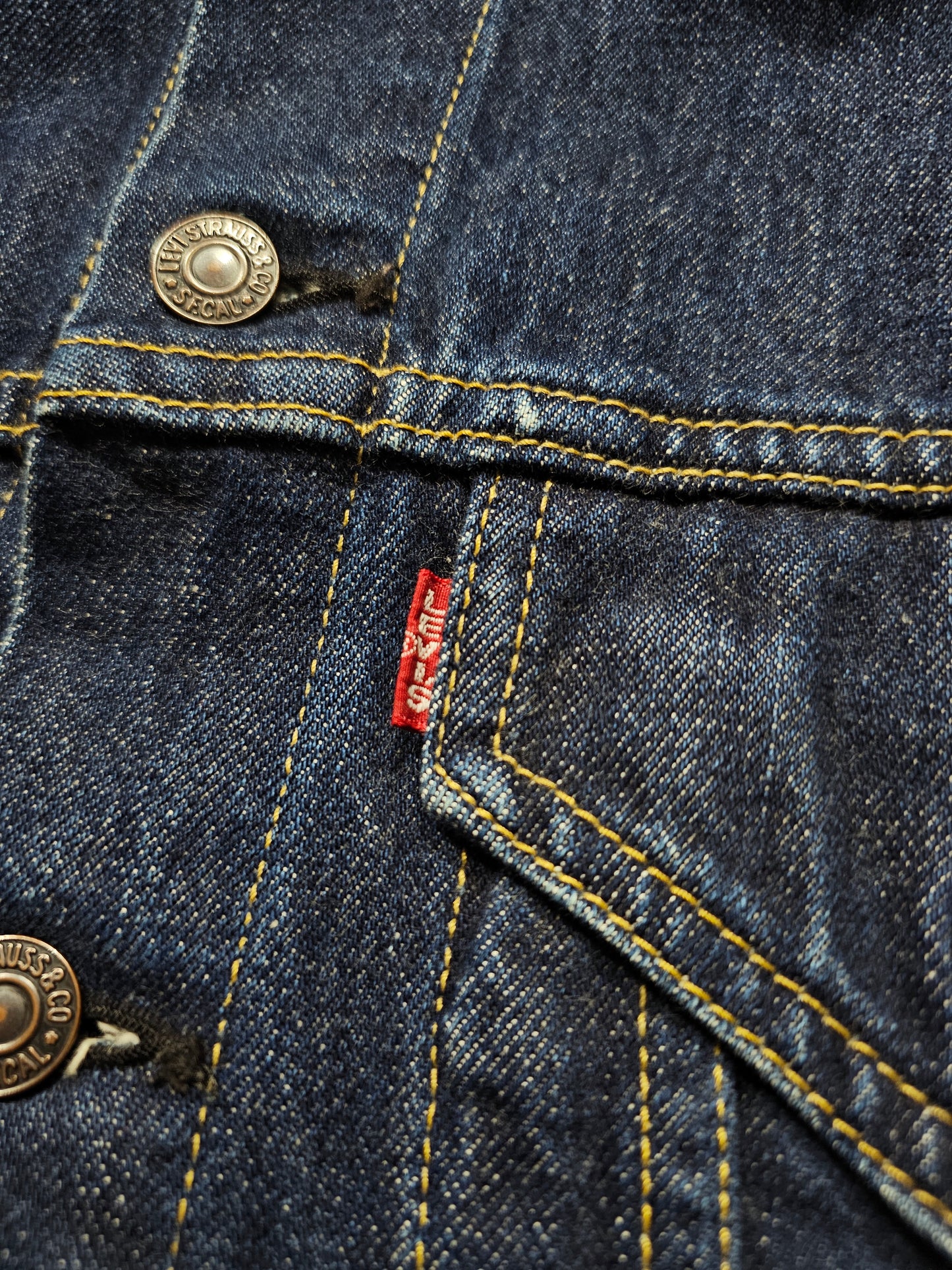 Vintage 90's Levi's Pre-LVC 557 Trucker Big E - Made in Japan (XS)