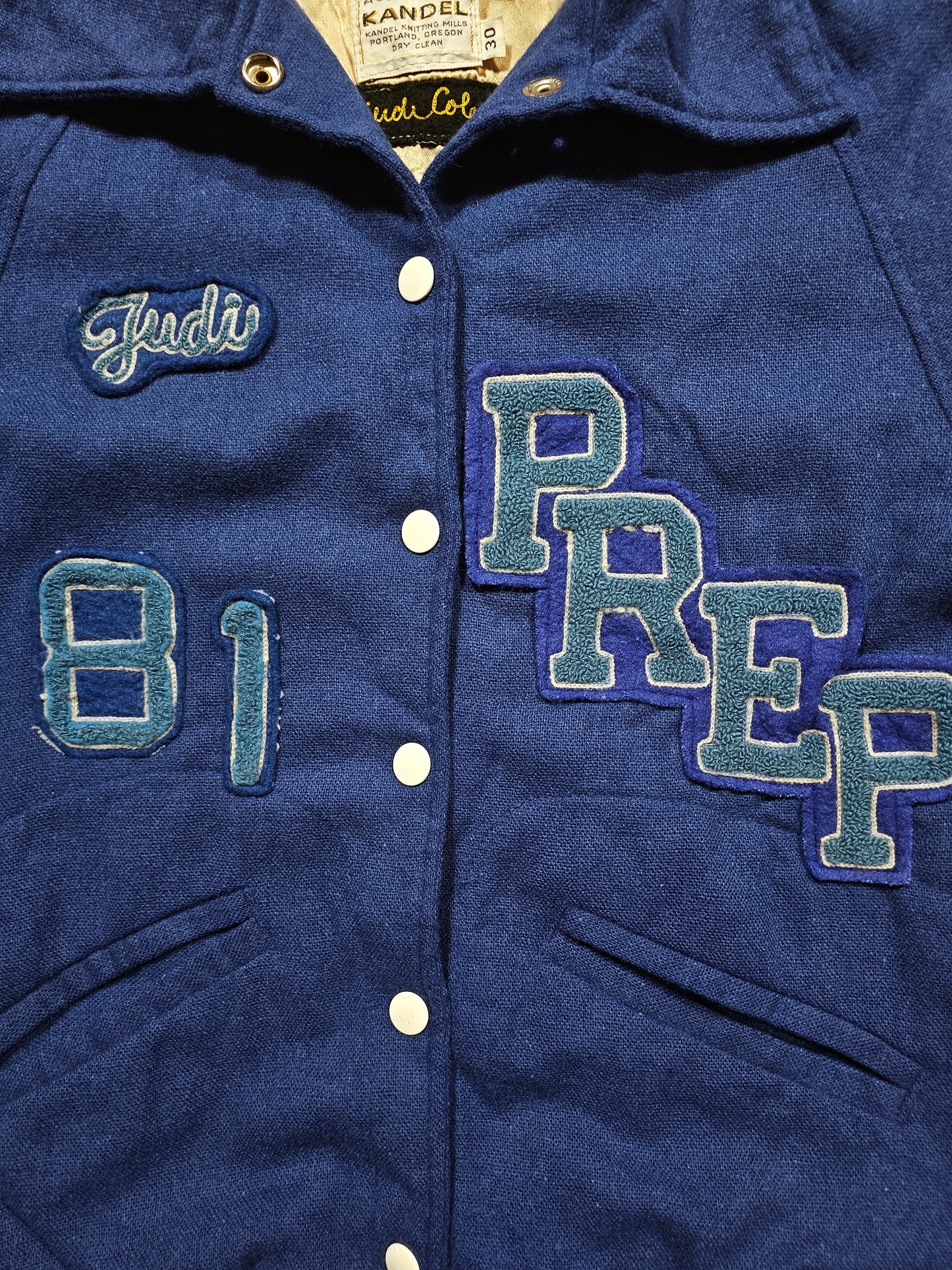 Vintage 80's Wool Varsity Jacket - Made in USA (XXS)