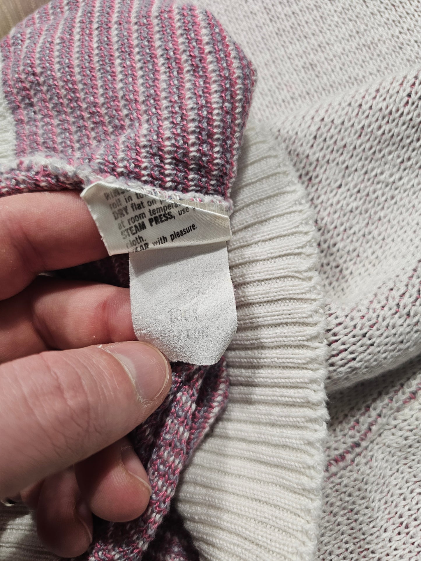 Pull sans manche tricot Pendleton Vintage 80's - Made in USA (S)