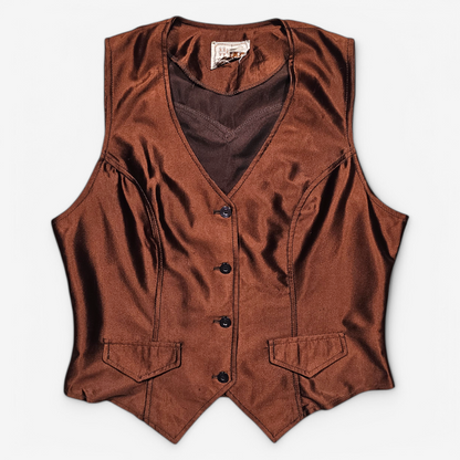 Gilet Vintage 1950's 1960's H Bar C Western Vest - Made in USA