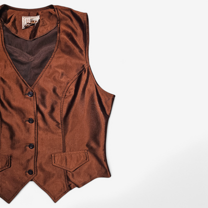 Gilet Vintage 1950's 1960's H Bar C Western Vest - Made in USA (S)