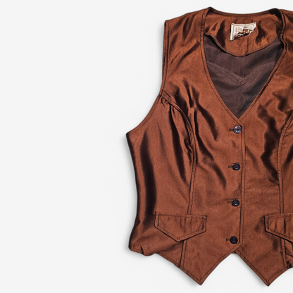 Gilet Vintage 1950's 1960's H Bar C Western Vest - Made in USA (S)