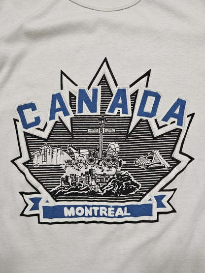 T-shirt Vintage 80's Souvenir Montréal Made in Canada Single Stitch (L)